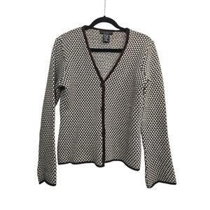 Chiara Menté Merino Wool Blend Cardigan M Made in Italy Boho Chic Cottagecore